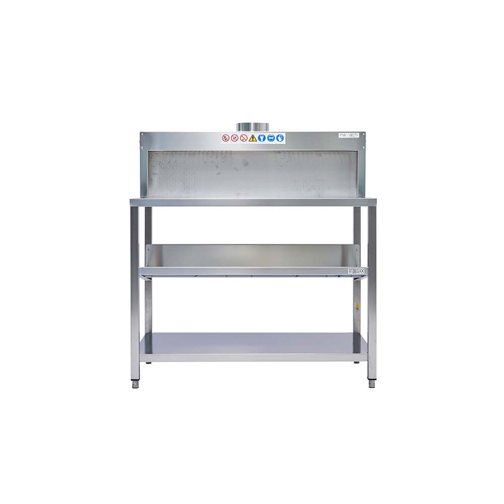 Industrial Work Bench 120 cm with extraction hood - Reinforced work bench for industrial use