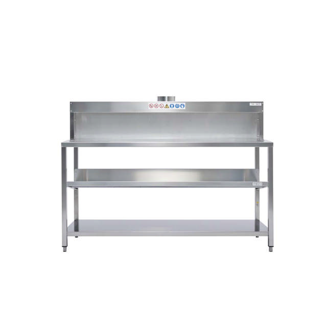 Industrial Work Bench 120 cm with extraction hood - Reinforced work bench for industrial use