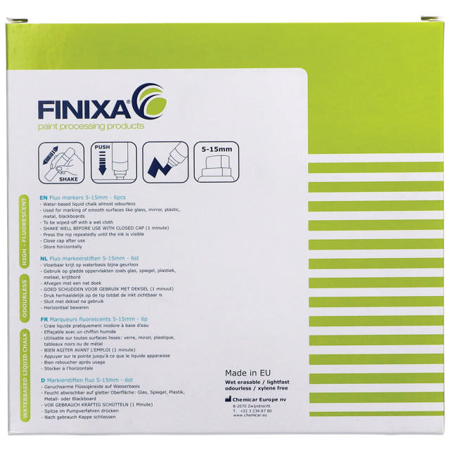 Fluo marker green 12 p. fine 1.5mm