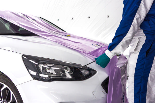 MSF 36010 - Premium+ masking film - paint adhesive & absorb. 6m x 100m