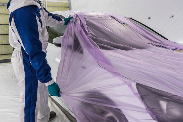 MSF 36010 - Premium+ masking film - paint adhesive & absorb. 6m x 100m