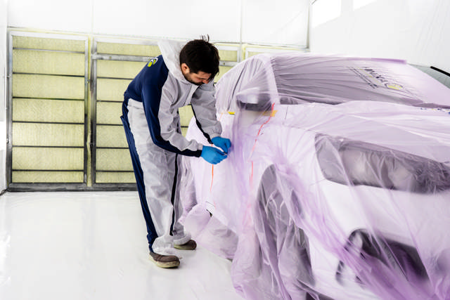 MSF 36010 - Premium+ masking film - paint adhesive & absorb. 6m x 100m