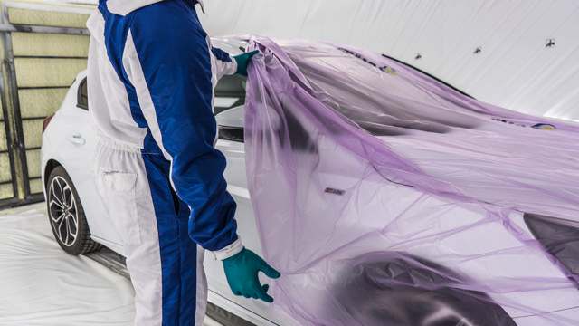 MSF 36010 - Premium+ masking film - paint adhesive & absorb. 6m x 100m