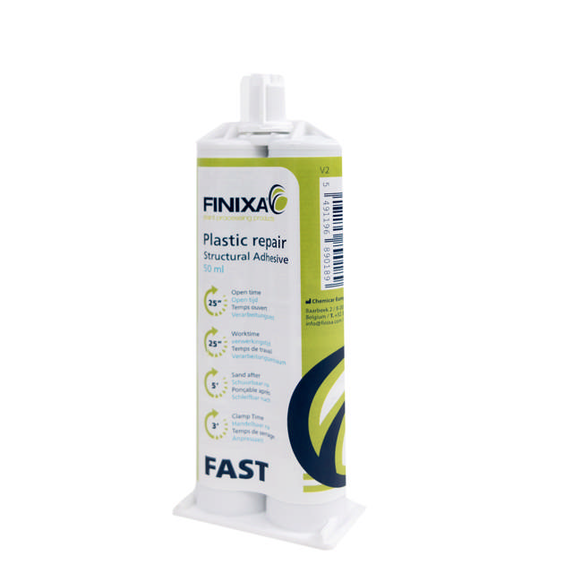 PLI 01 - Plastic repair 'fast' (25sec.) black - 50ml