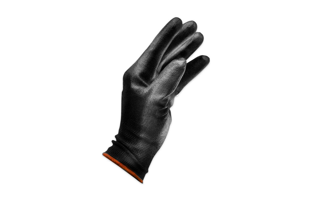 GLL - Assembly gloves PU black - 12 pairs